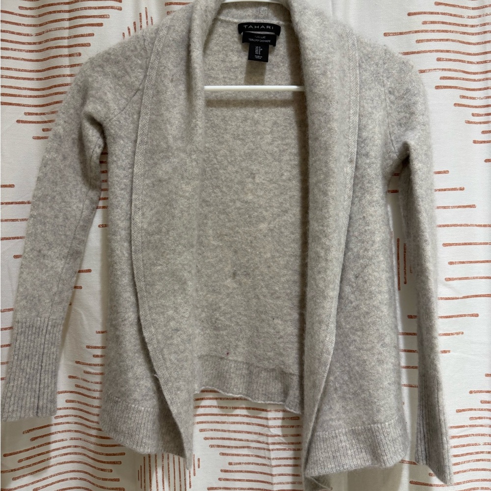 Tahari Women's Light Gray Cardigan